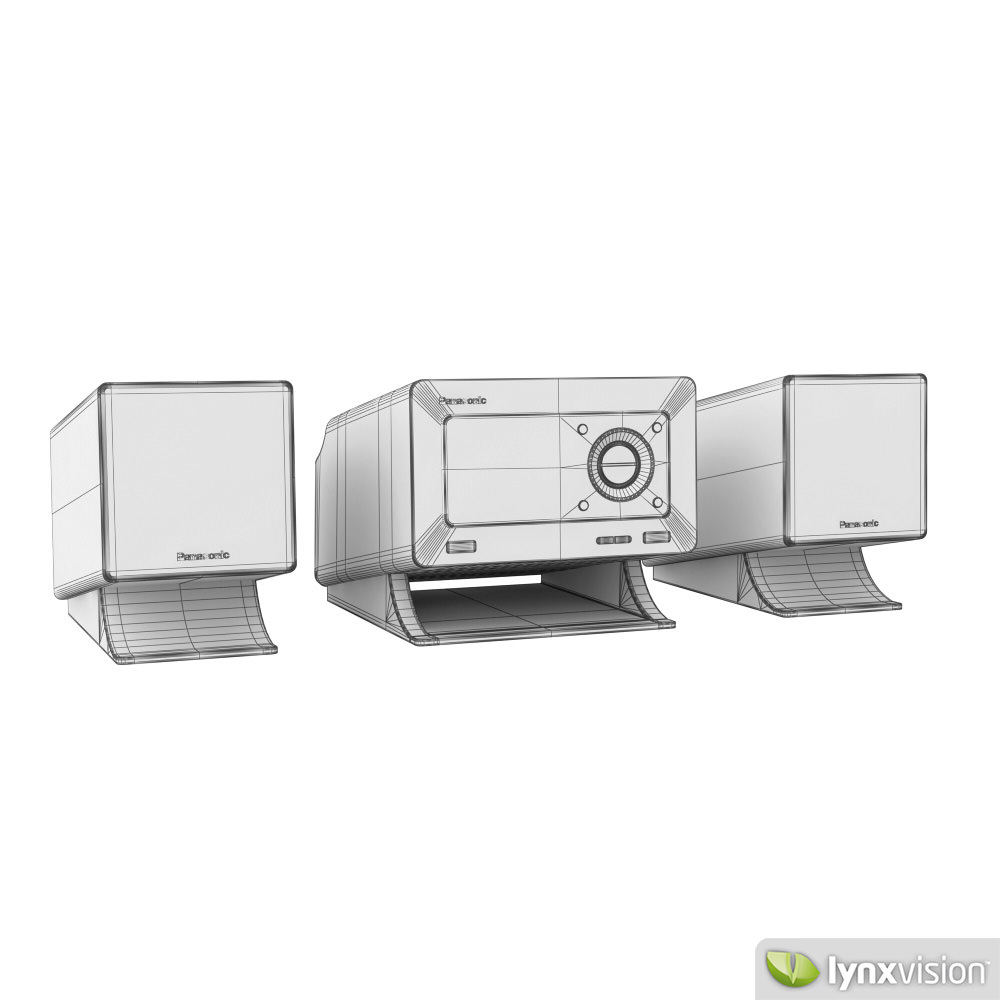 Panasonic CD Stereo System 3D model_5
