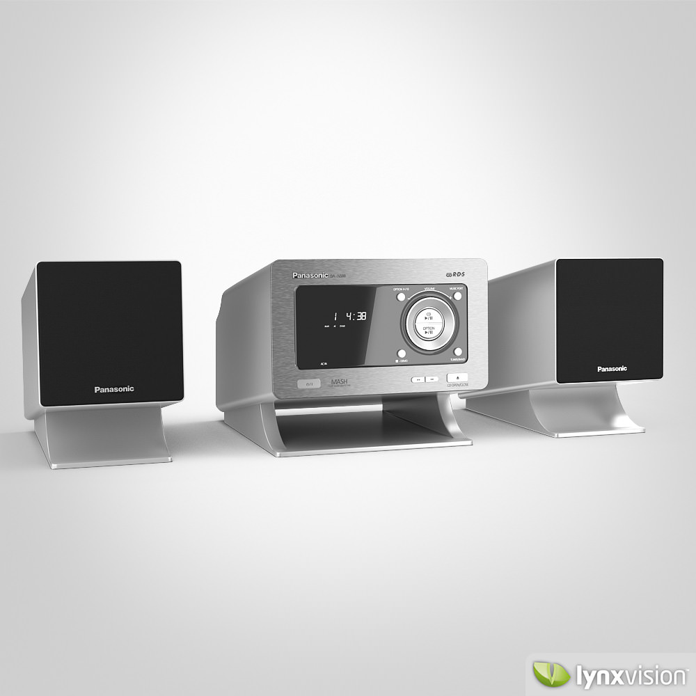 Panasonic CD Stereo System 3D Model .max .obj .fbx