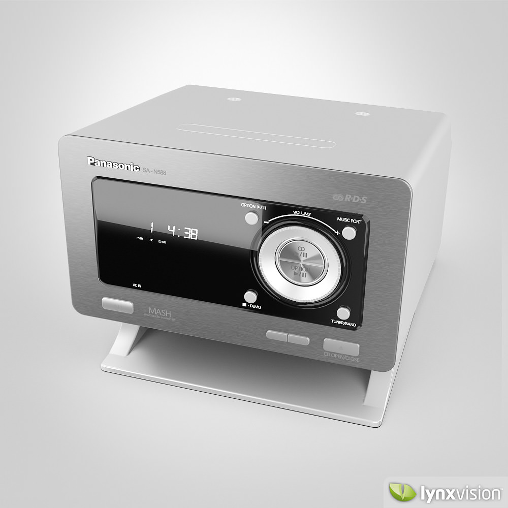 Panasonic CD Stereo System 3D Model .max .obj .fbx