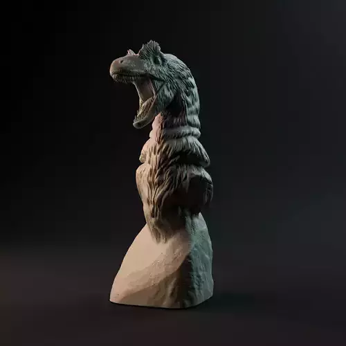 Deinonychus bust - pre-supported dinosaur head