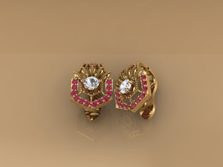 Earrings  3D print model_2