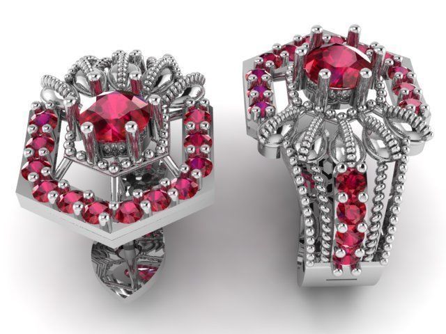 Earrings  3D print model_1