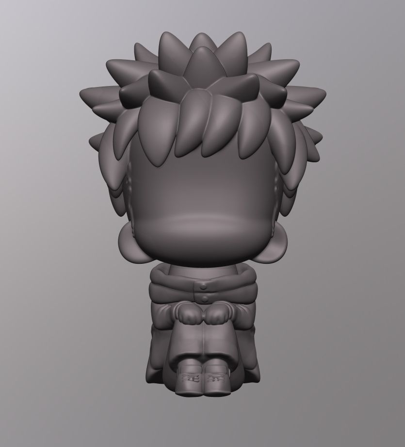 Itadori Yuji Chibi Jujutsu Kaisen STL files 3D print Ready 3D print model_14