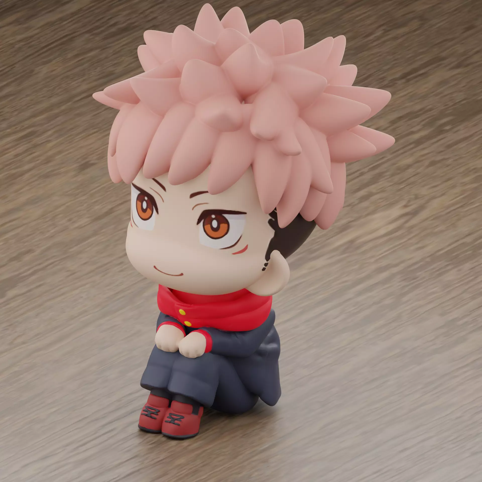 Itadori Yuji Chibi Jujutsu Kaisen STL files 3D print Ready 3D print model_0