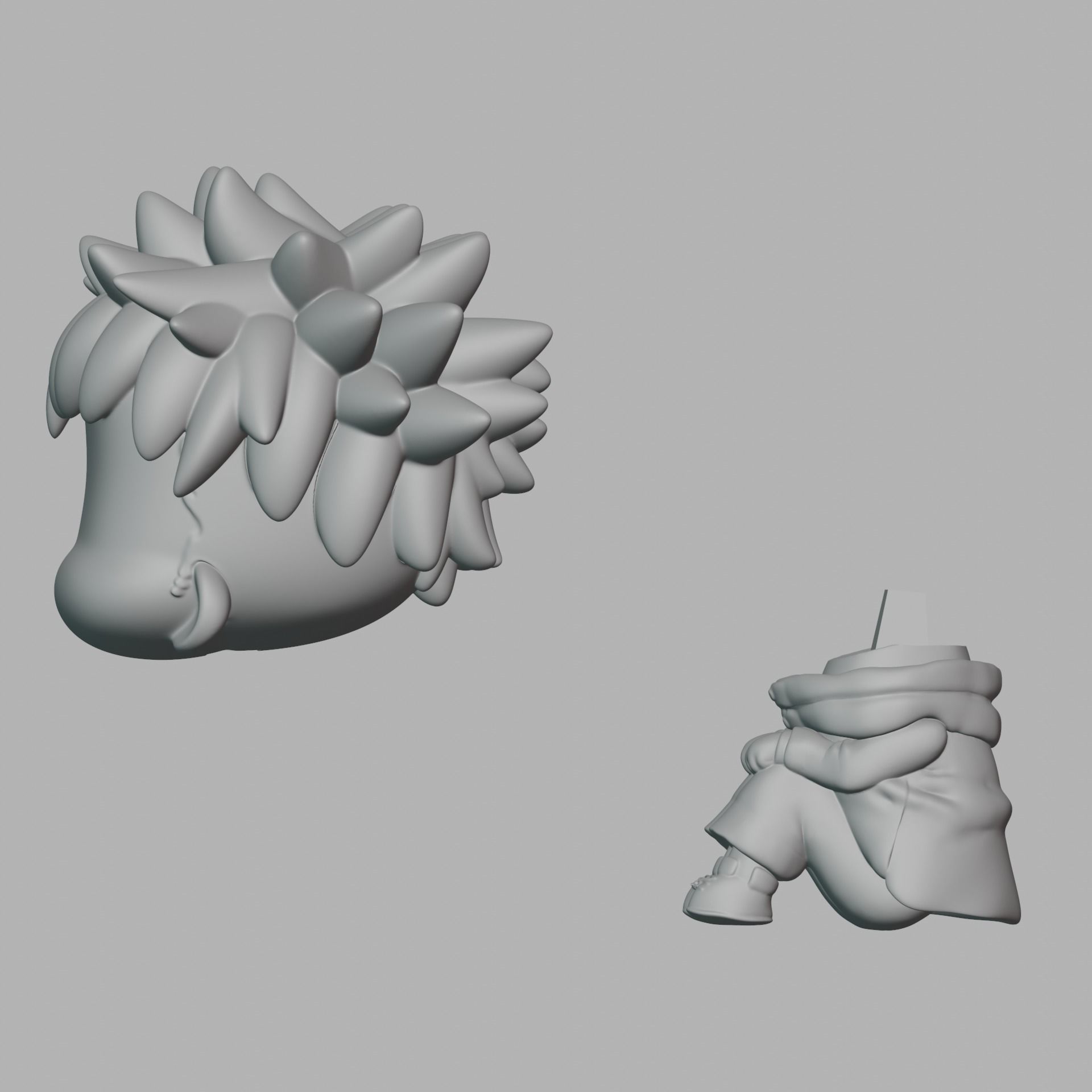 Itadori Yuji Chibi Jujutsu Kaisen STL files 3D print Ready 3D print model_9