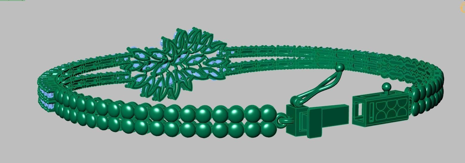 Exclusive Bracelet model 3D printable model 0049 3D print model_10