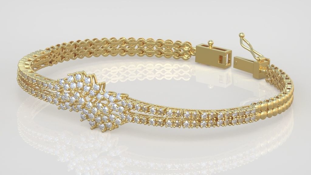 Exclusive Bracelet model 3D printable model 0049 3D print model_3