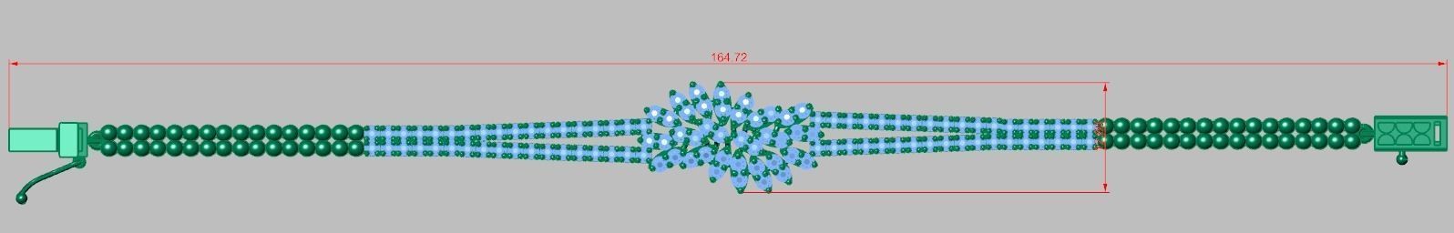 Exclusive Bracelet model 3D printable model 0049 3D print model_16