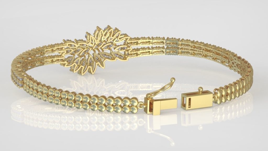 Exclusive Bracelet model 3D printable model 0049 3D print model_4