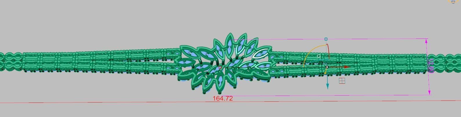 Exclusive Bracelet model 3D printable model 0049 3D print model_13
