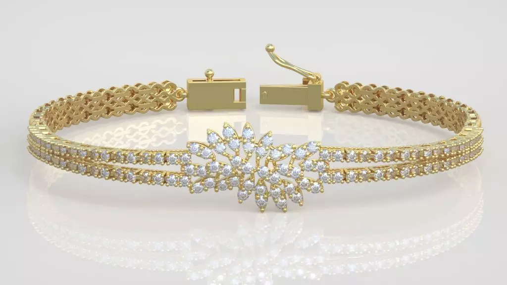 Exclusive Bracelet model 3D printable model 0049 3D print model_0