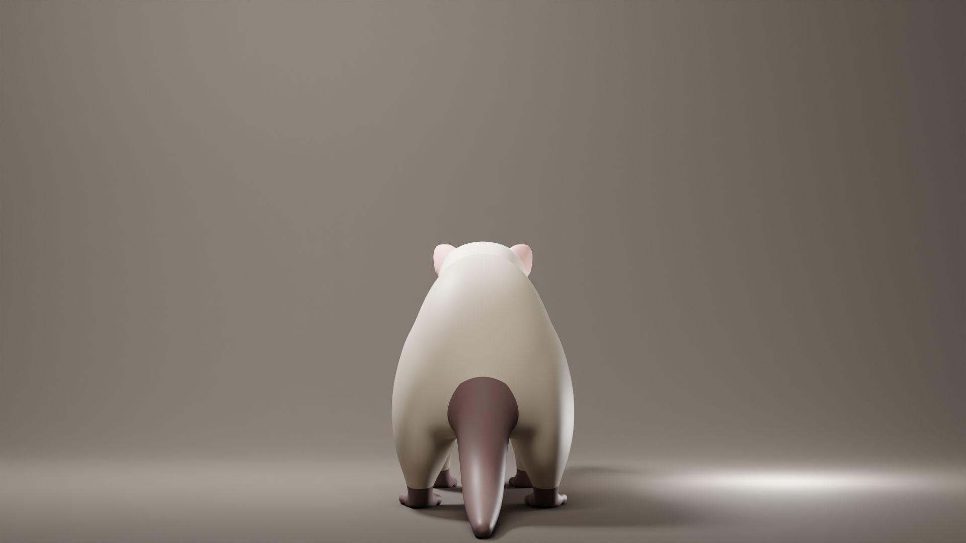 Ferret Base Mesh Low-poly 3D model_4