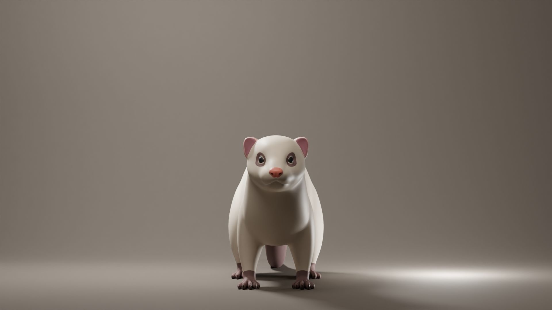 Ferret Base Mesh Low-poly 3D model_2