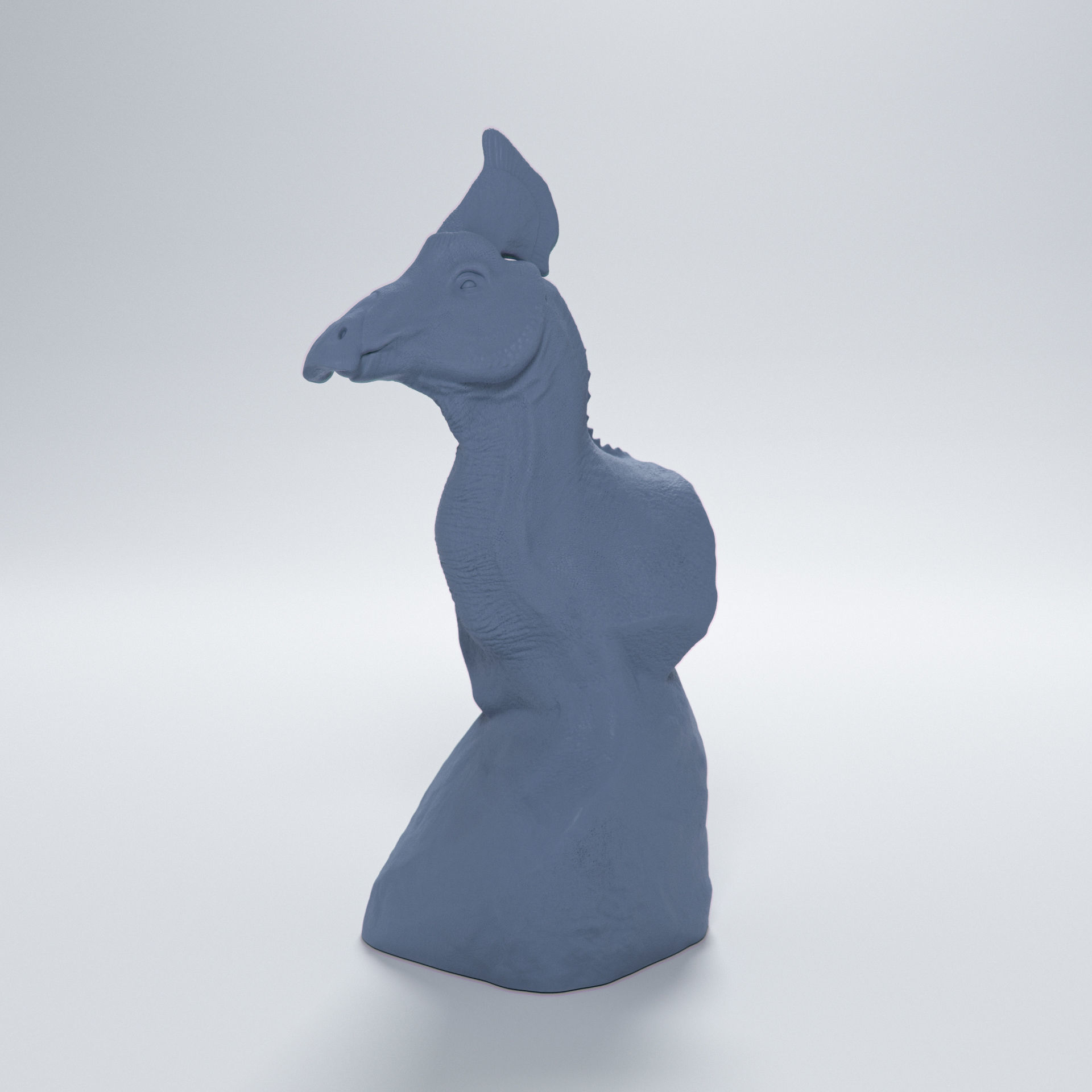 Olorotitan bust - pre-supported dinosaur head 3D print model_1