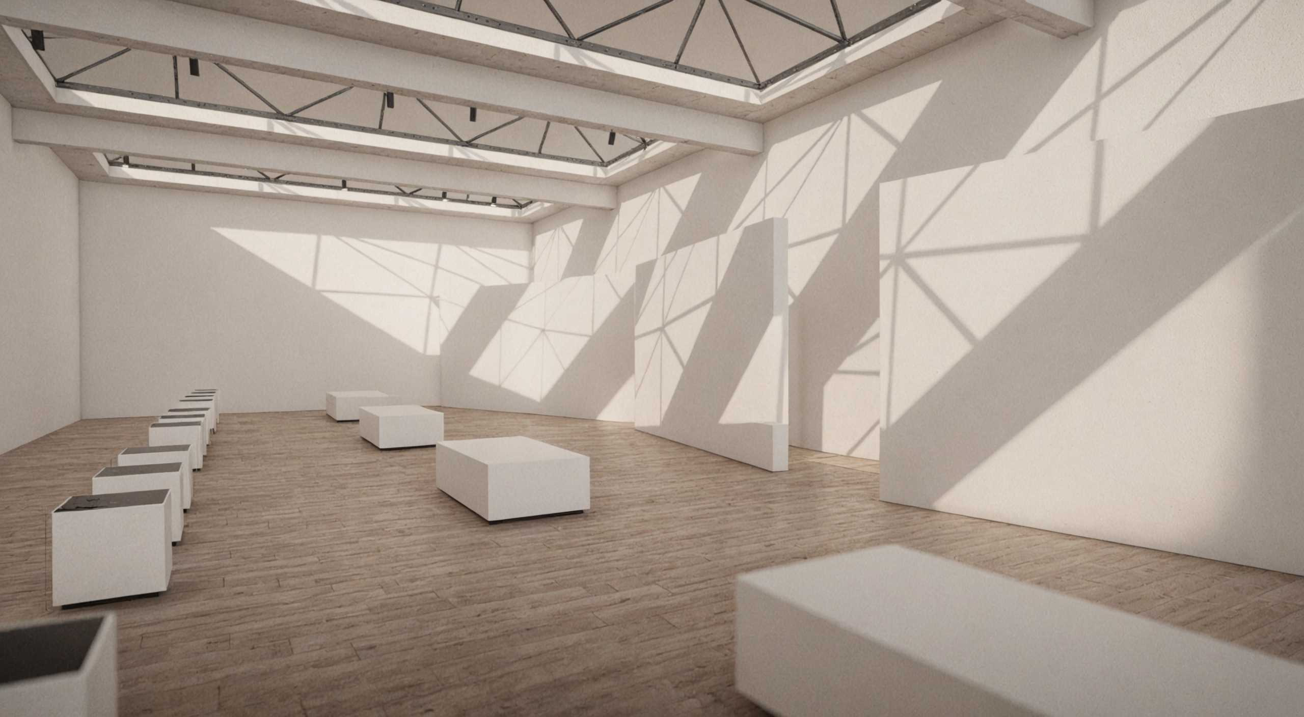 VR Gallery Minimalistic Showroom for products vol 3 Low-poly 3D model_2
