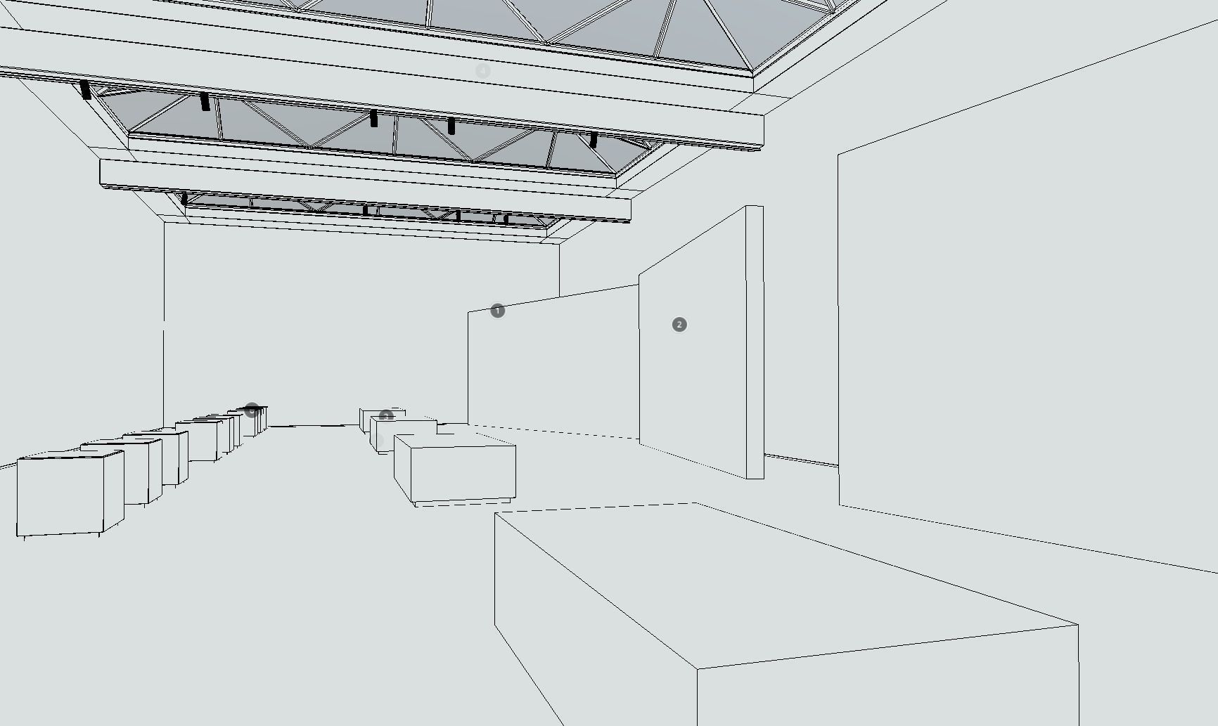 VR Gallery Minimalistic Showroom for products vol 3 Low-poly 3D model_14