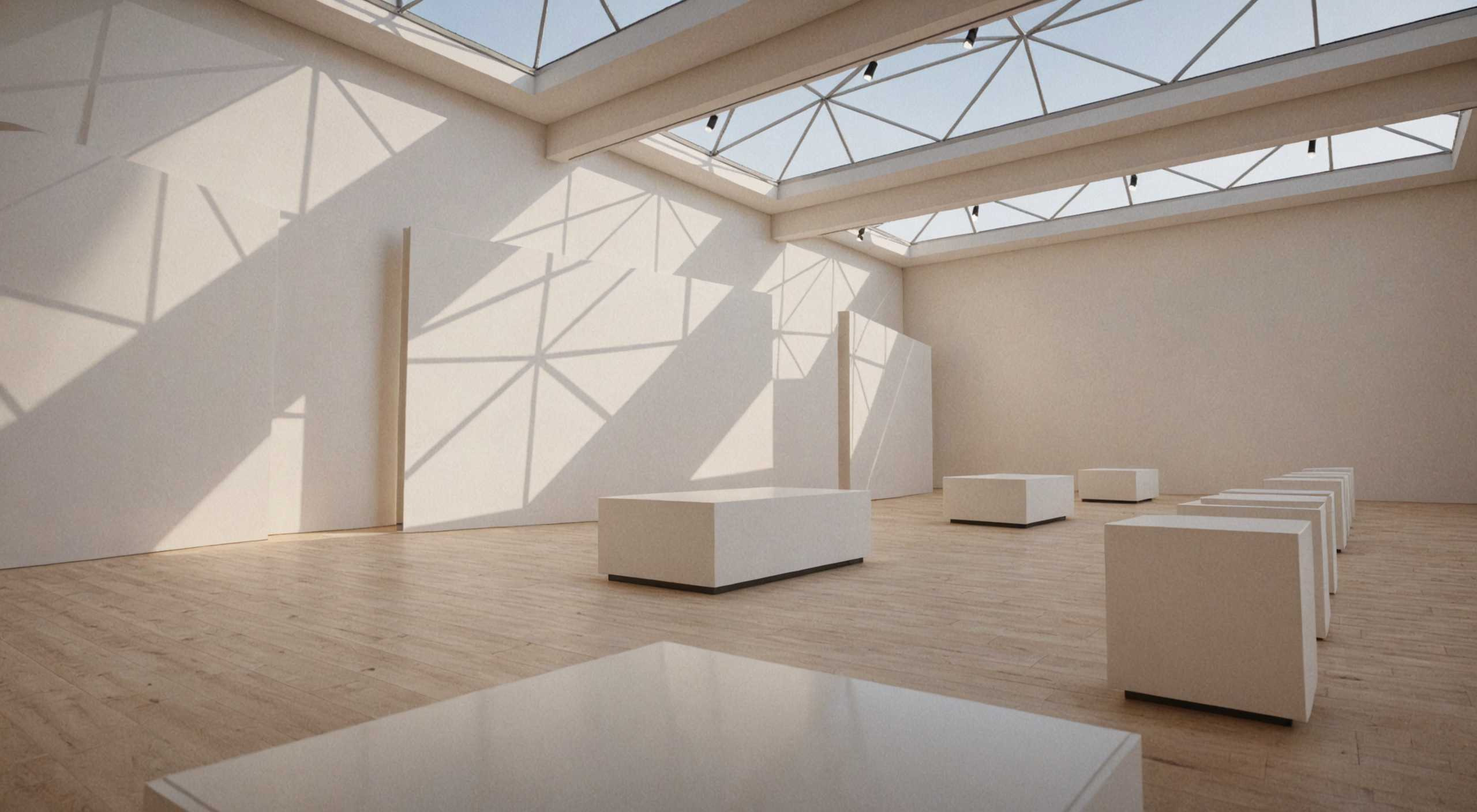 VR Gallery Minimalistic Showroom for products vol 3 Low-poly 3D model_1