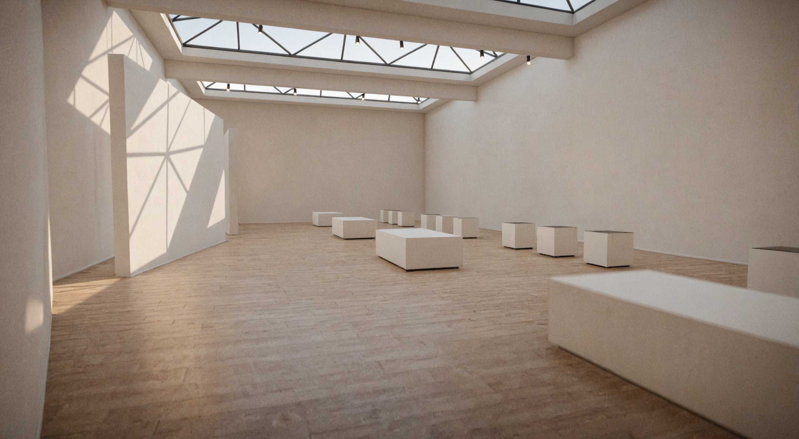 VR Gallery Minimalistic Showroom for products vol 3 Low-poly 3D model_3