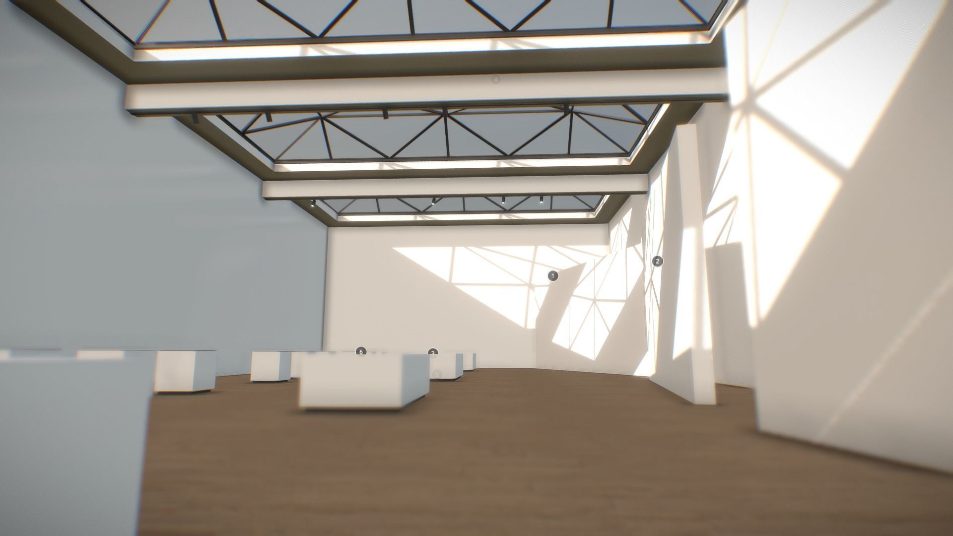 VR Gallery Minimalistic Showroom for products vol 3 Low-poly 3D model_12