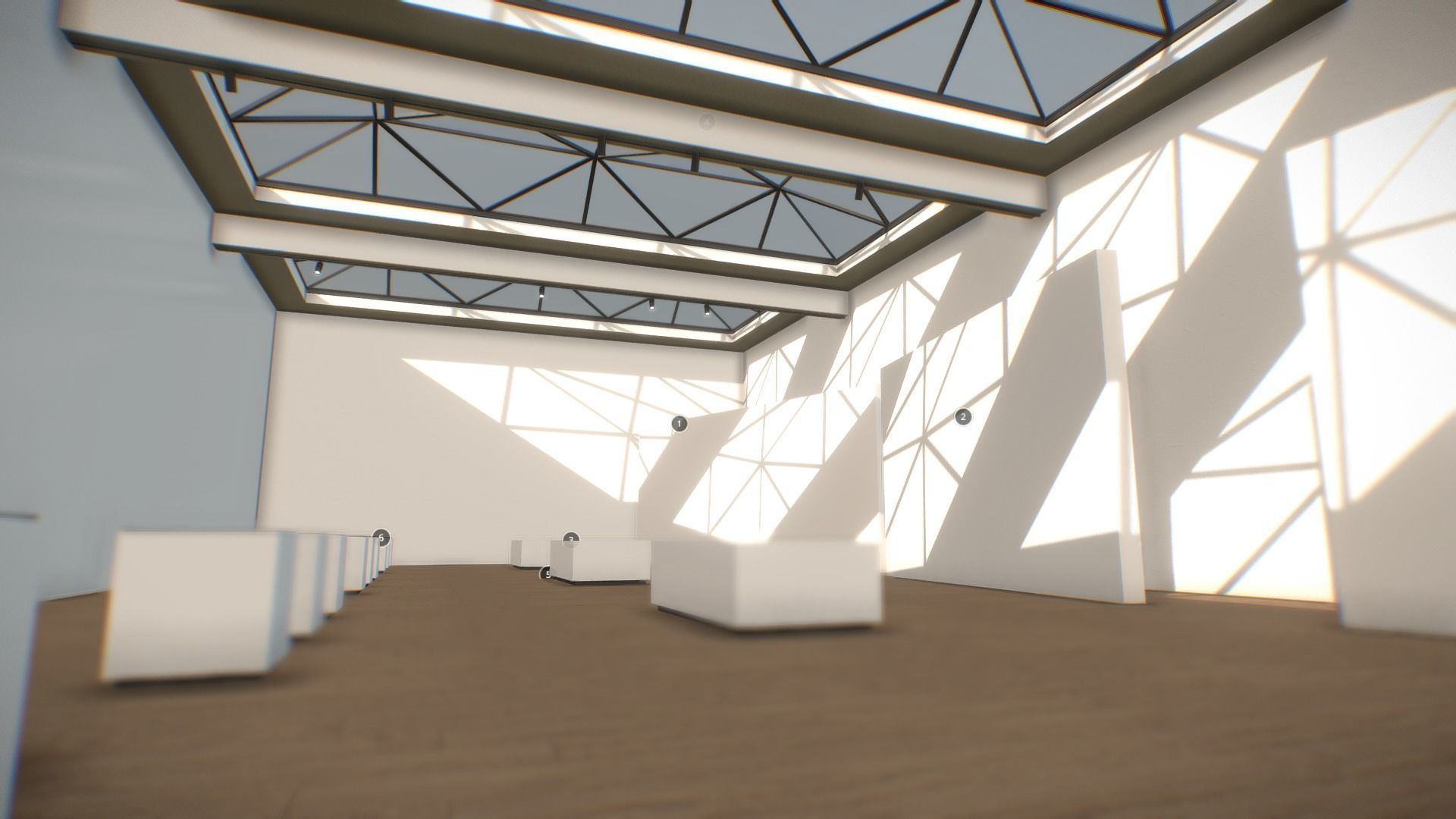VR Gallery Minimalistic Showroom for products vol 3 Low-poly 3D model_7