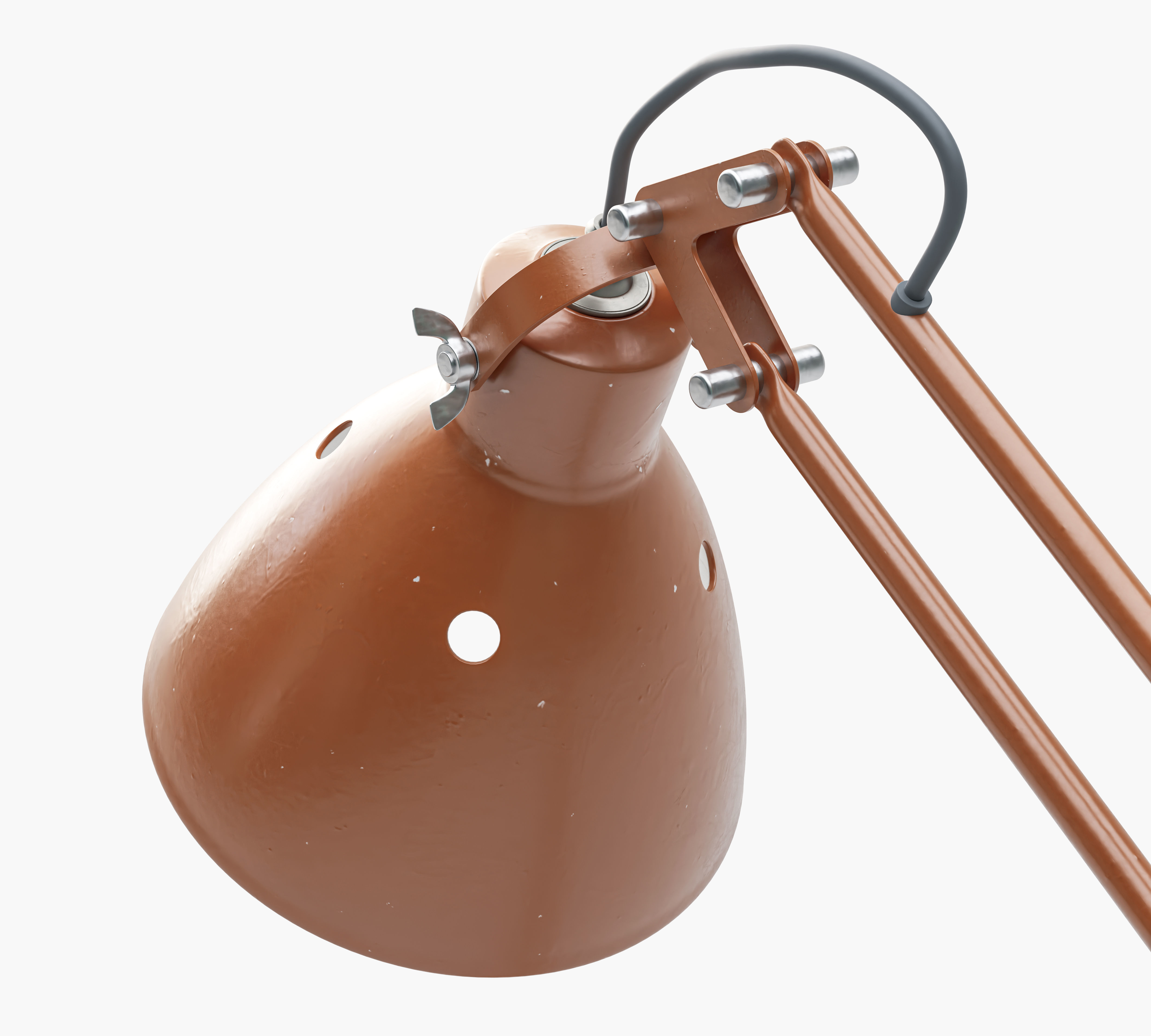 Vintage Desk Lamp 3D model_3