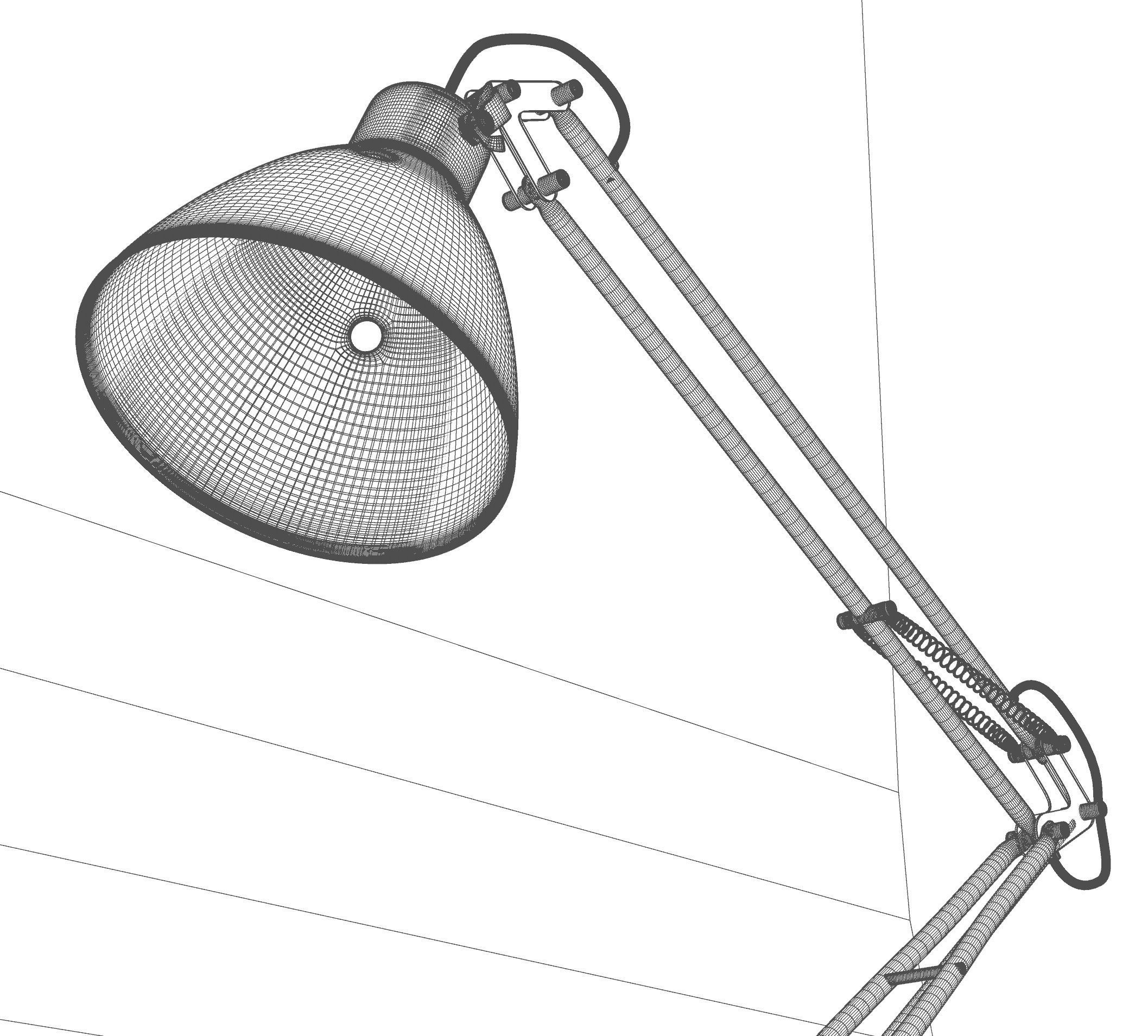 Vintage Desk Lamp 3D model_19