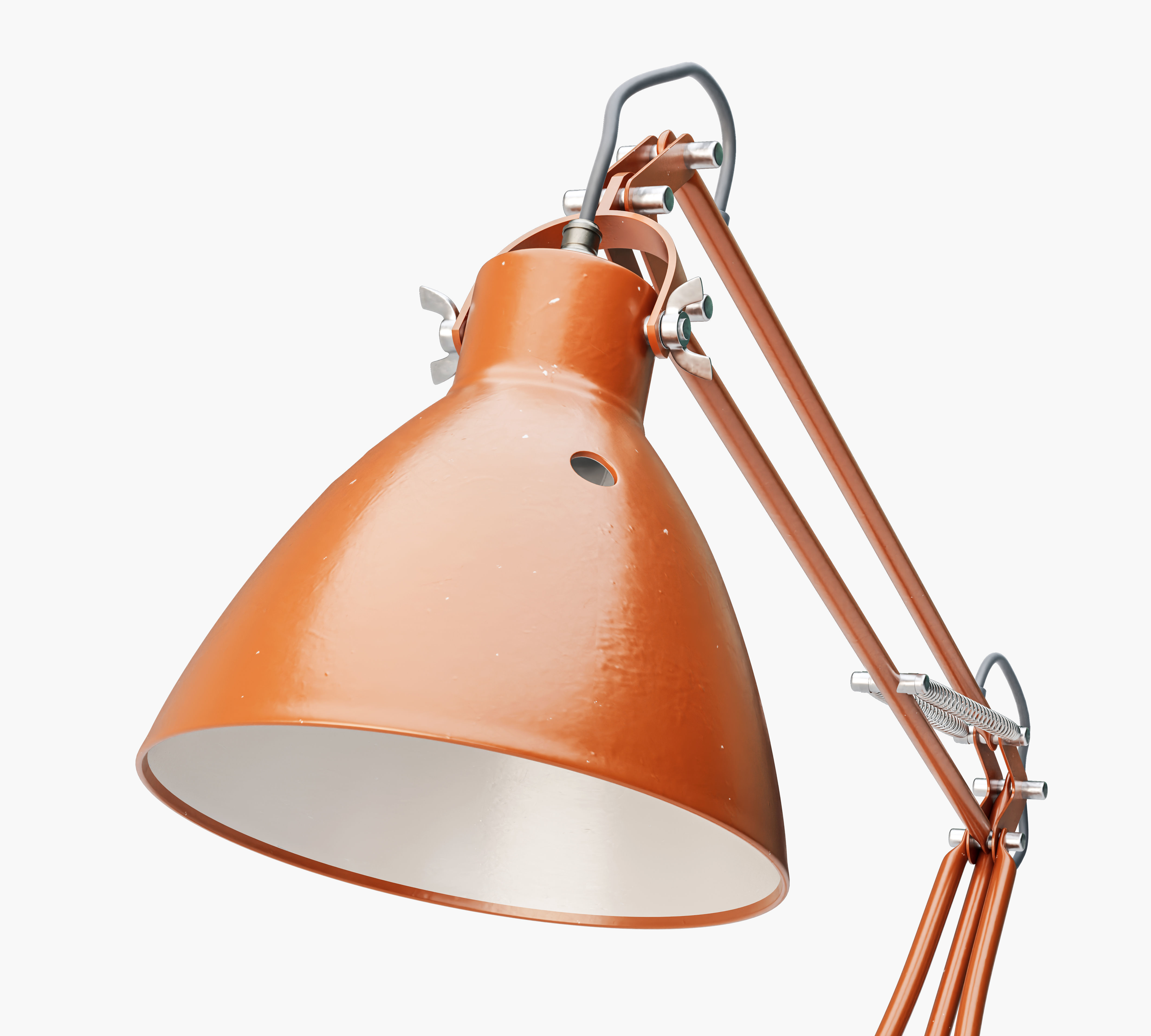 Vintage Desk Lamp 3D model_4