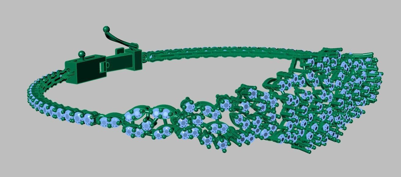 Exclusive Bracelet model 3D printable model 0050 3D print model_9