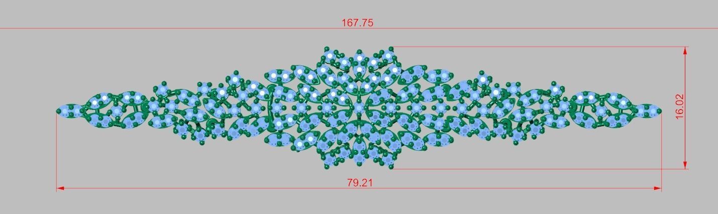 Exclusive Bracelet model 3D printable model 0050 3D print model_8