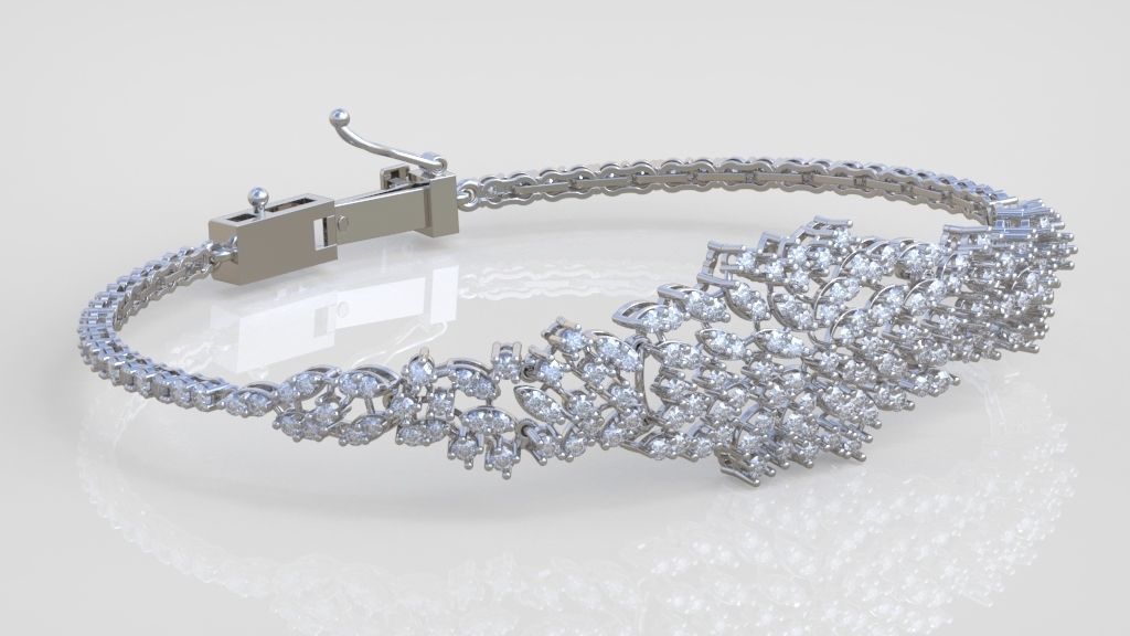 Exclusive Bracelet model 3D printable model 0050 3D print model_6