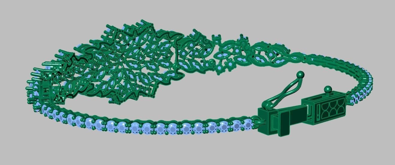 Exclusive Bracelet model 3D printable model 0050 3D print model_17