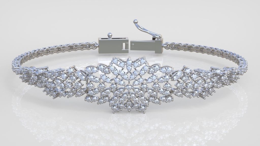 Exclusive Bracelet model 3D printable model 0050 3D print model_1