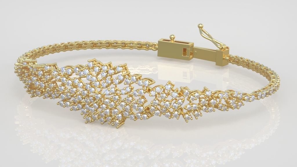 Exclusive Bracelet model 3D printable model 0050 3D print model_3