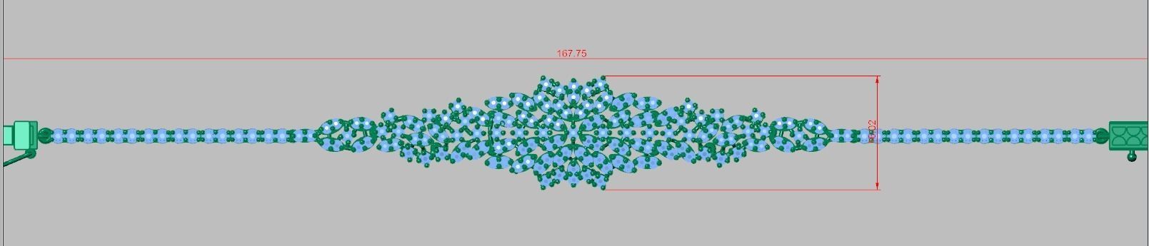 Exclusive Bracelet model 3D printable model 0050 3D print model_15