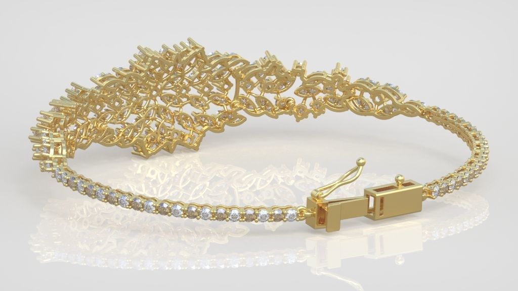Exclusive Bracelet model 3D printable model 0050 3D print model_4
