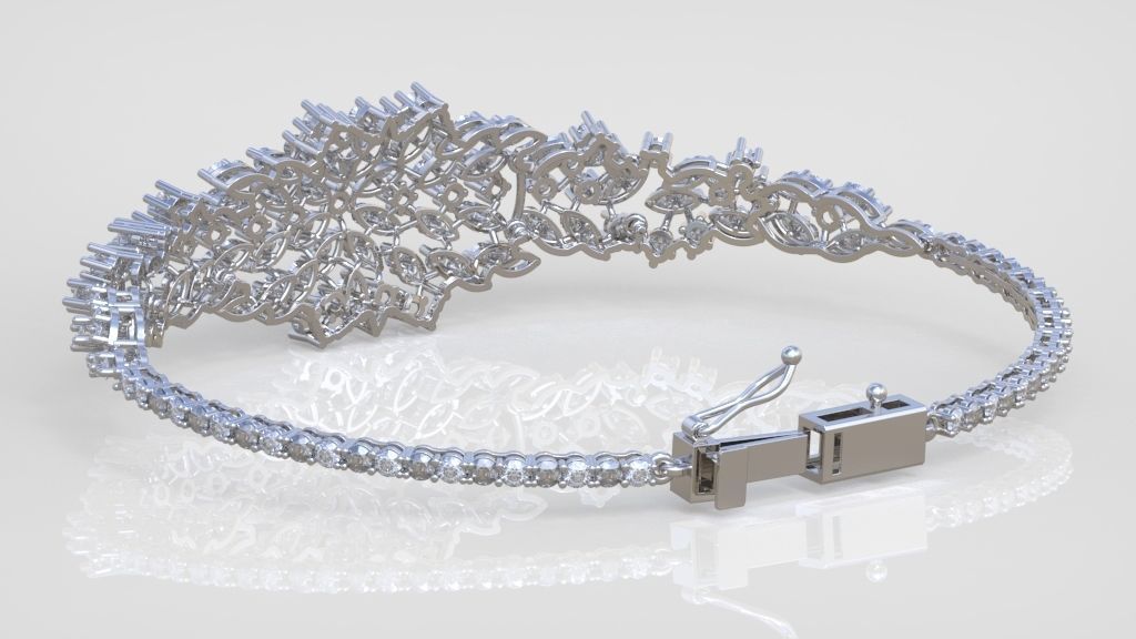Exclusive Bracelet model 3D printable model 0050 3D print model_5