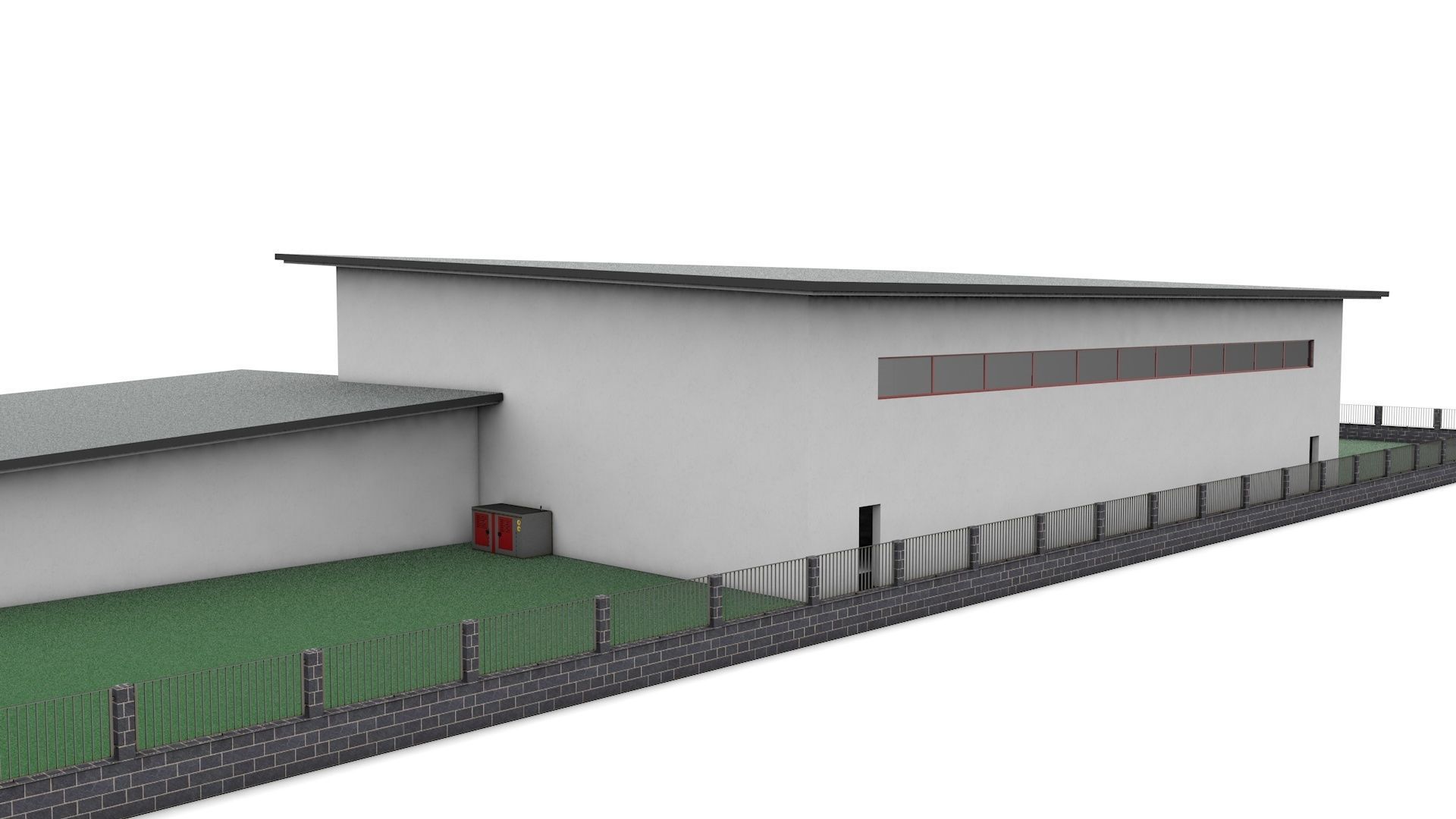 Fire station 3D model_2
