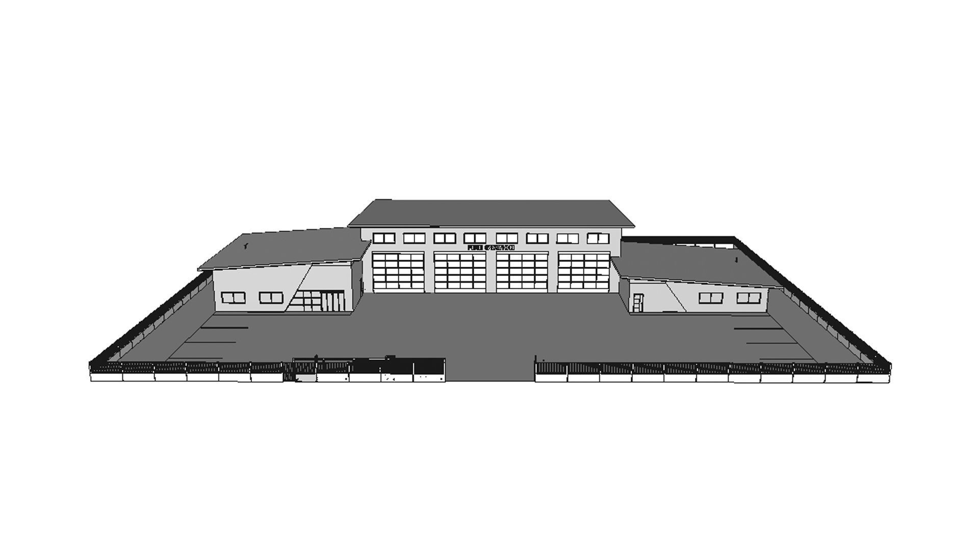 Fire station 3D model_5