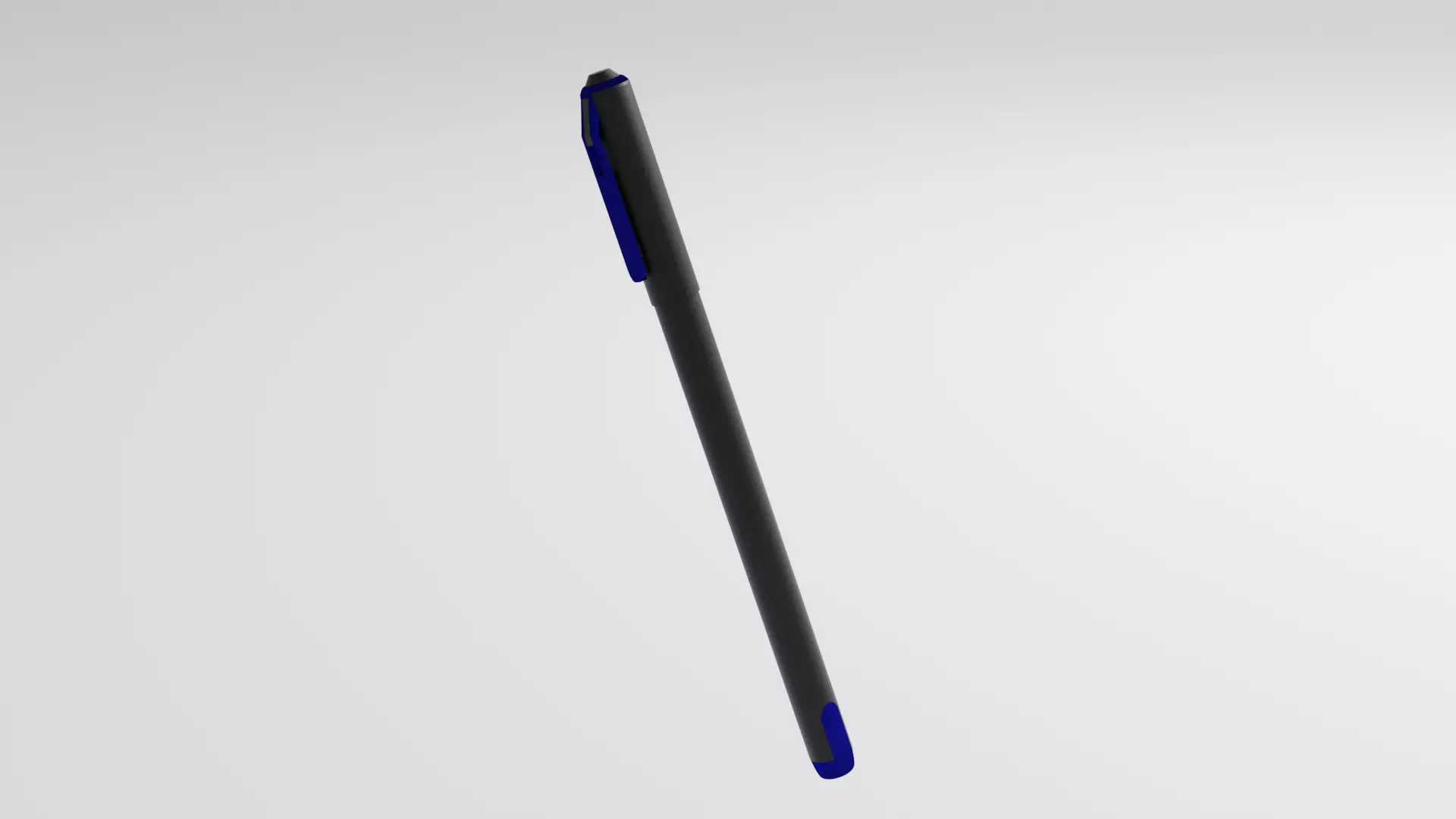 Gel pen Low-poly 3D model_0