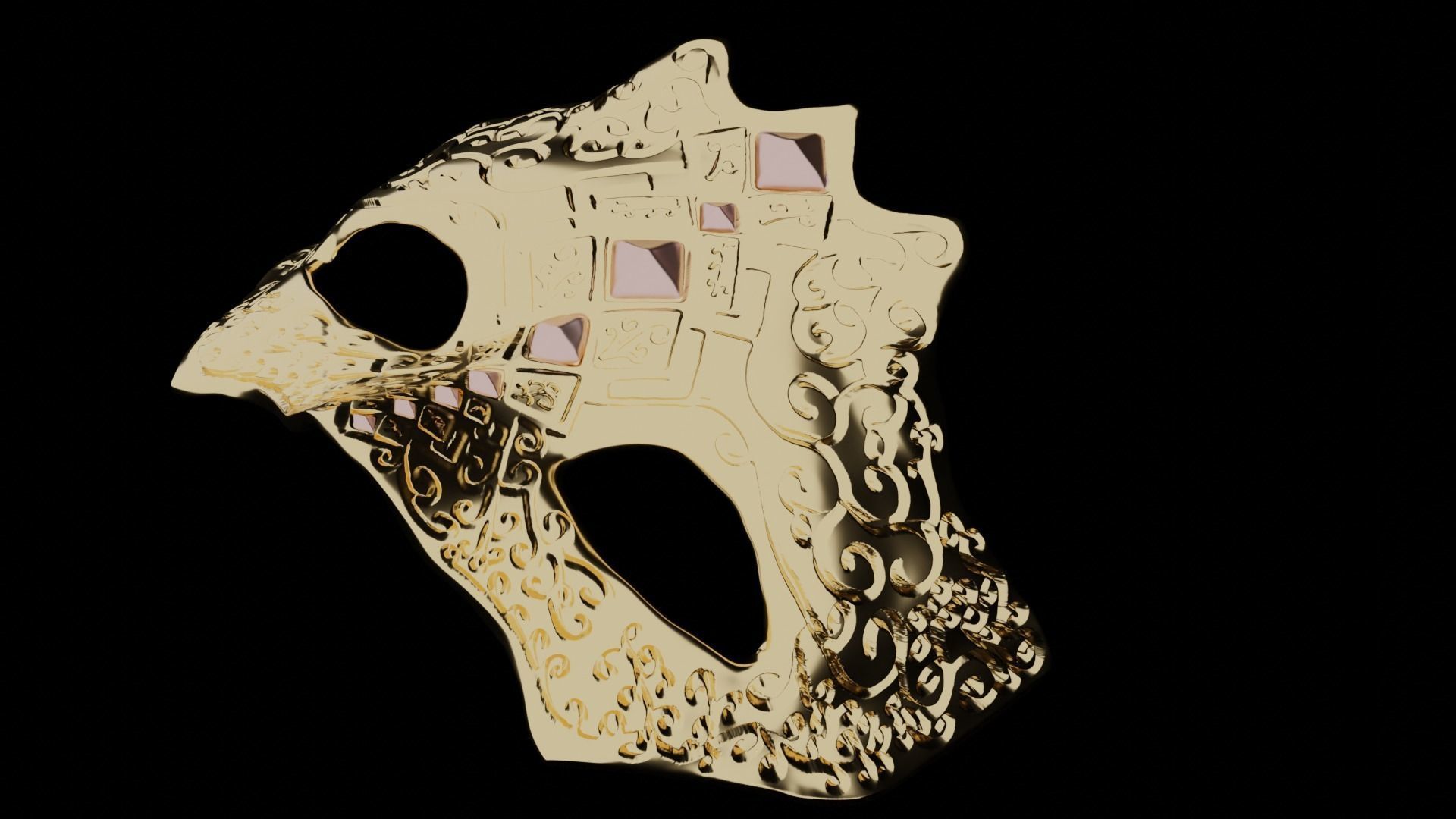 Masquerade Mask 3D print model_1