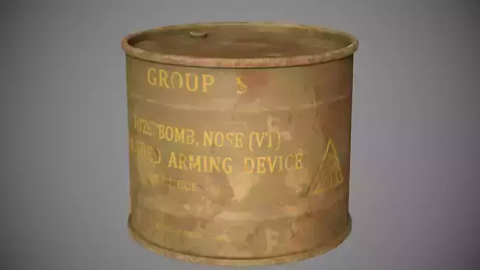WWII Ammo Barrel Low-poly 3D model