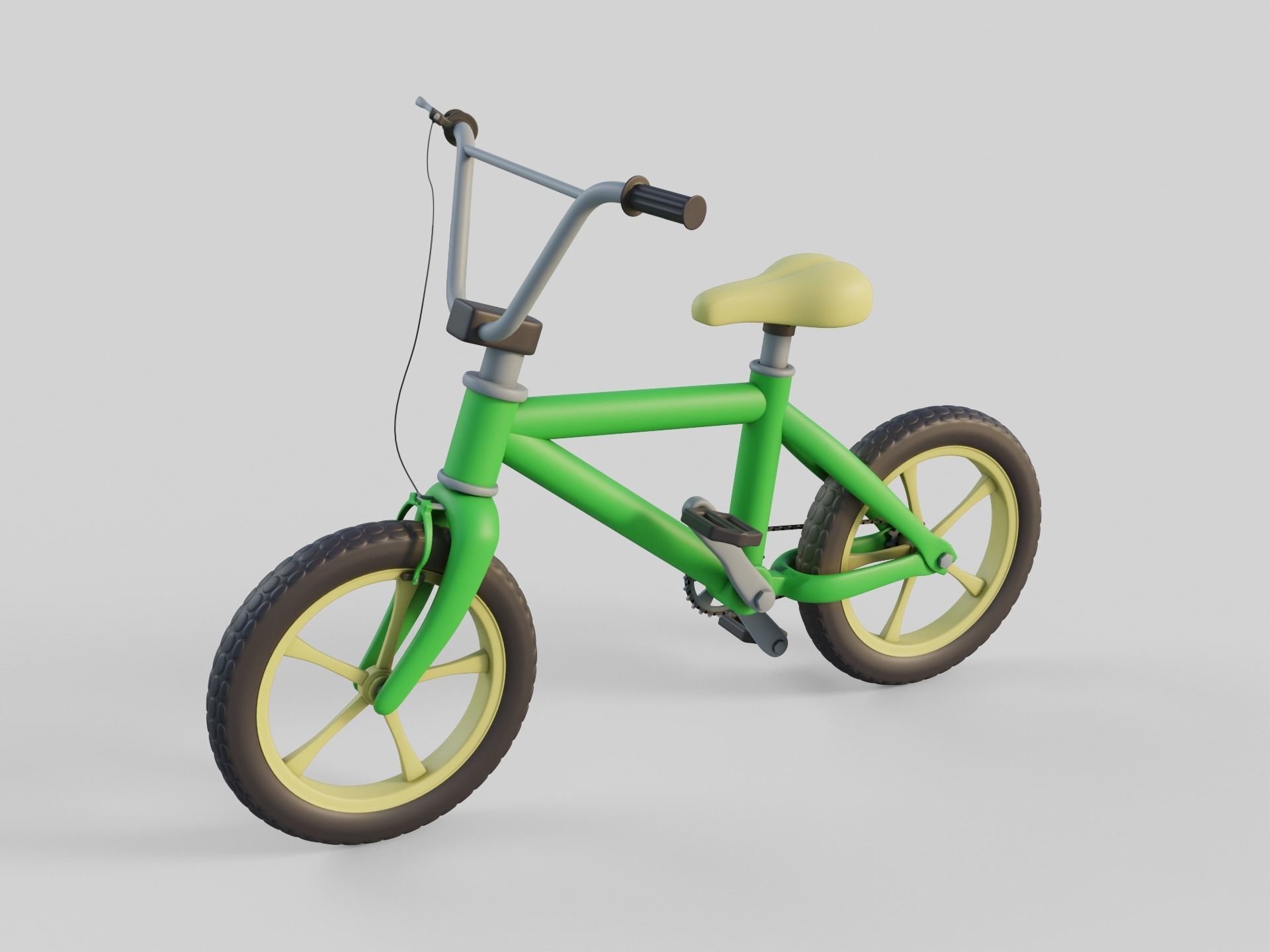 Cartoon Bike 3D model_2