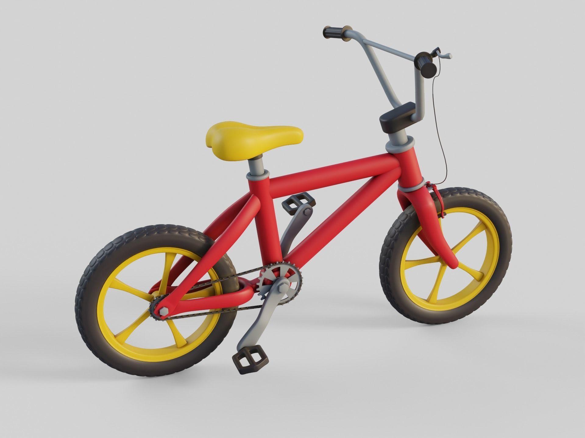 Cartoon Bike 3D model_9