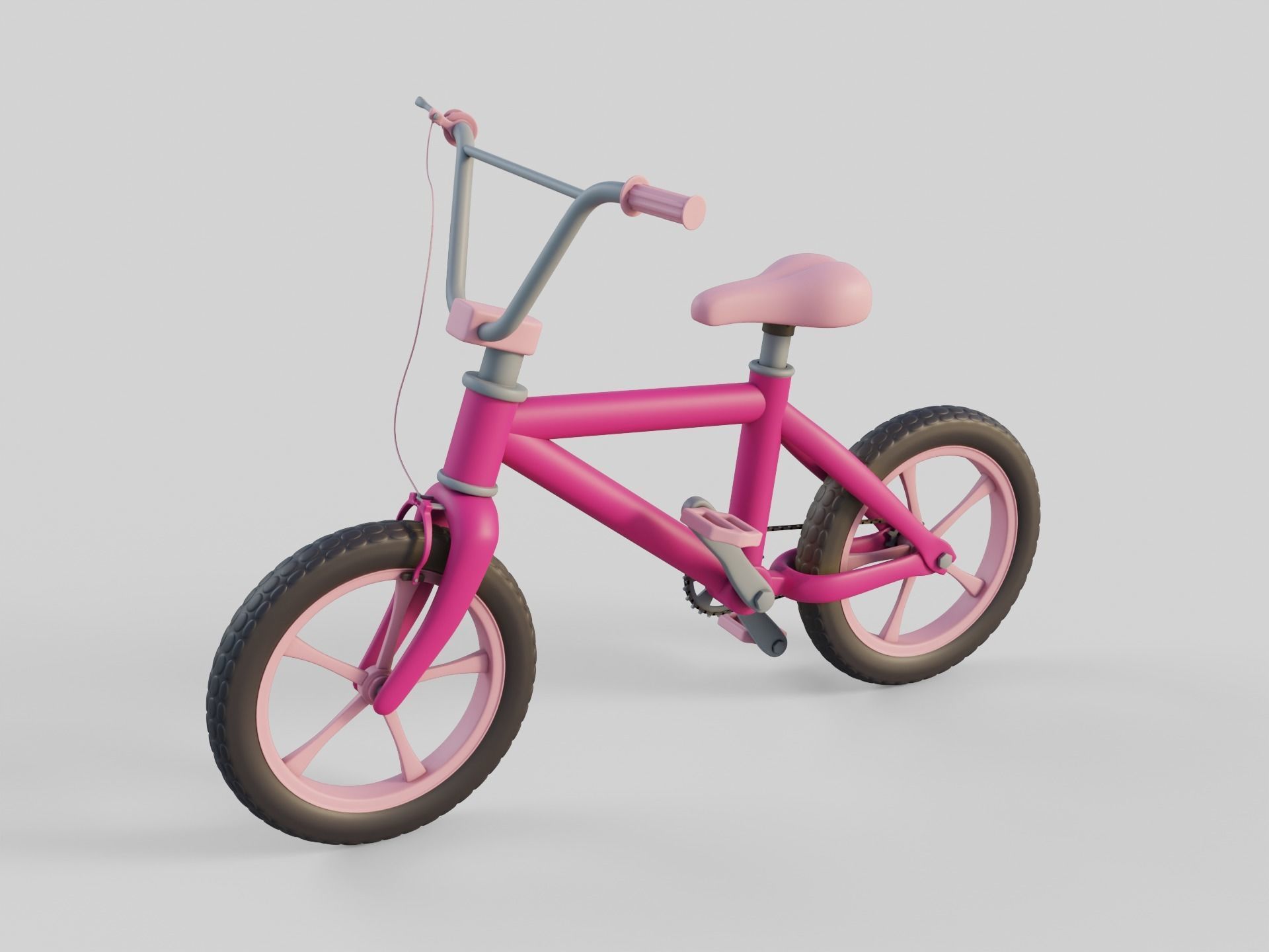 Cartoon Bike 3D model_4