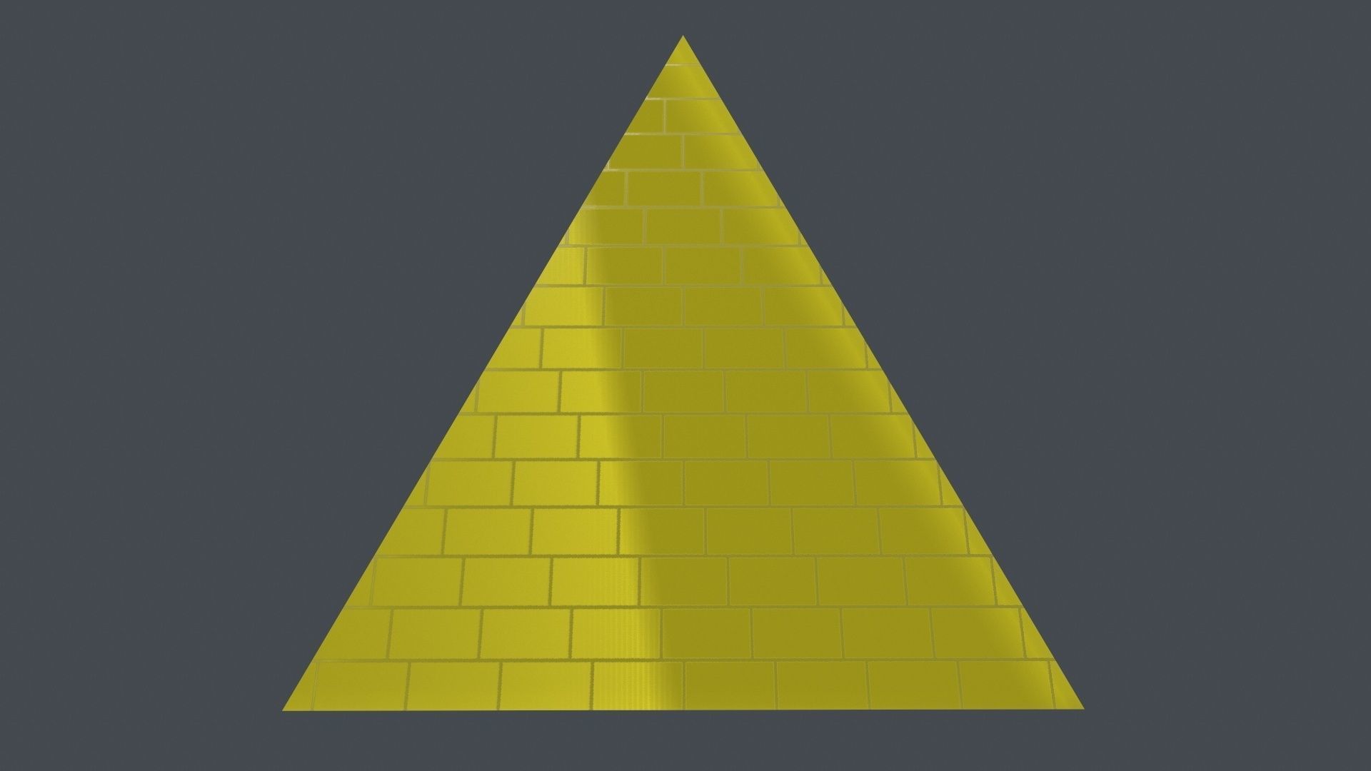 Pyramid 3D Model golden brick Low-poly 3D model_2