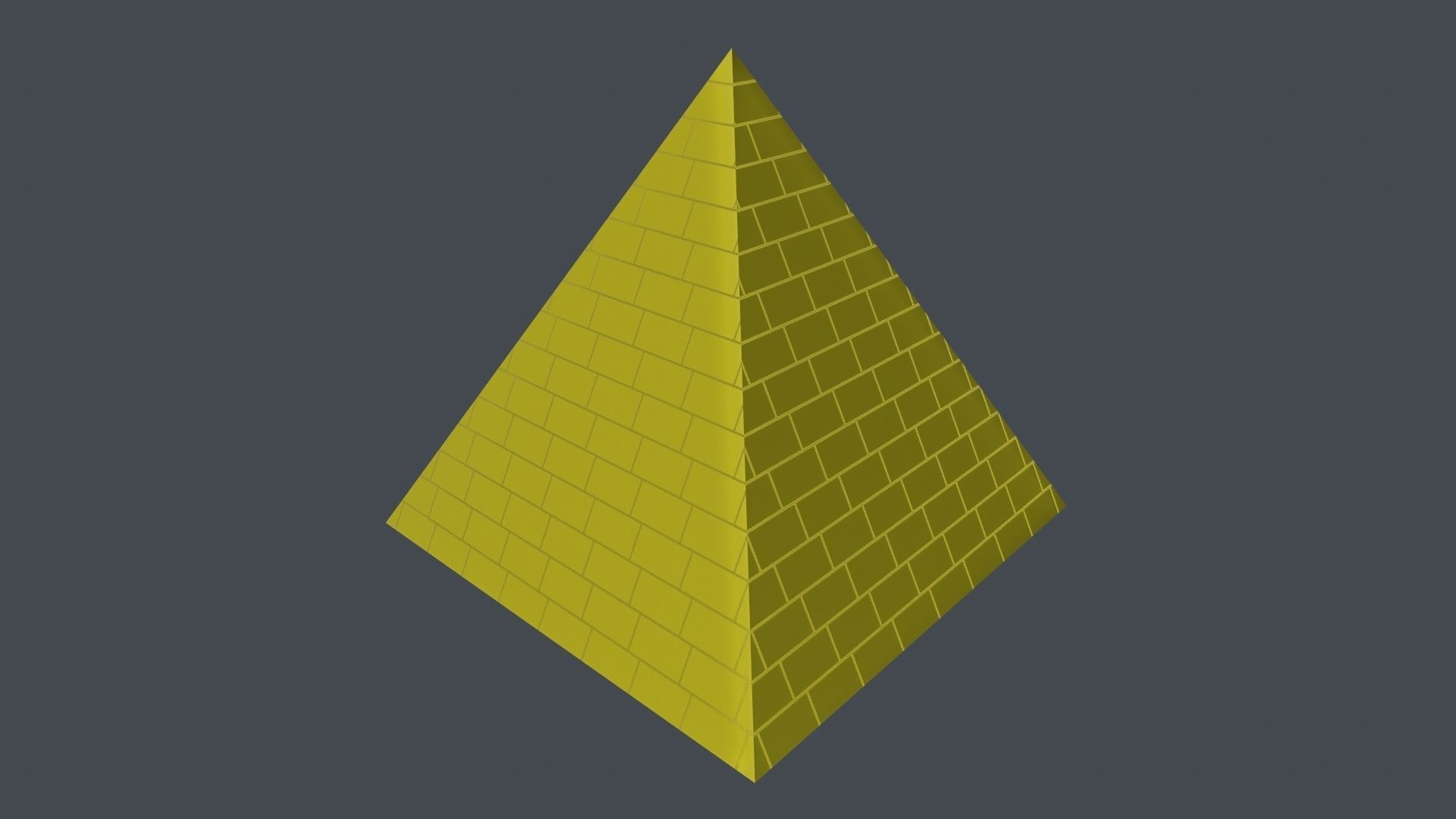 Pyramid 3D Model golden brick Low-poly 3D model_4