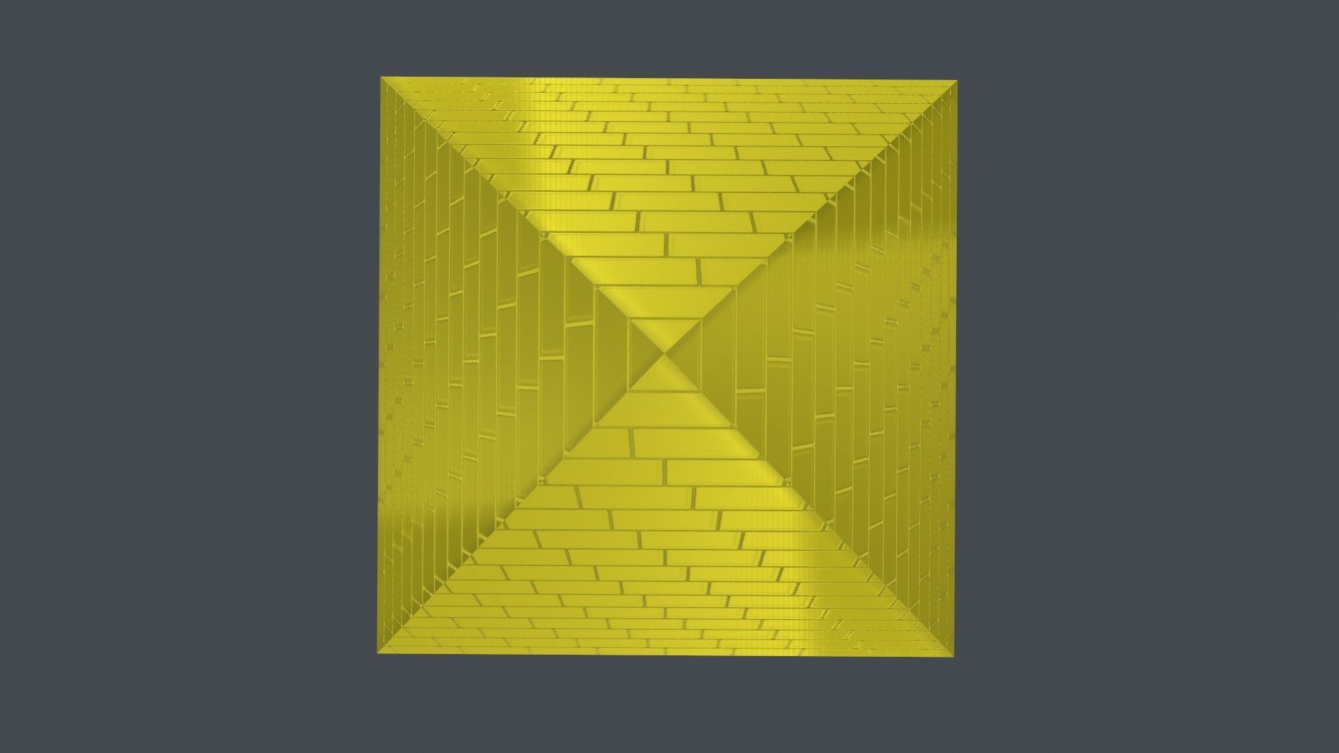 Pyramid 3D Model golden brick Low-poly 3D model_3