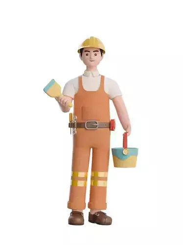 workers in various industries 3D model