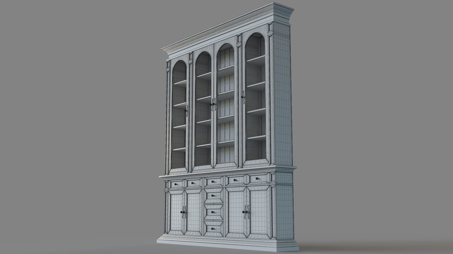 Classic Hutch 3D model_6