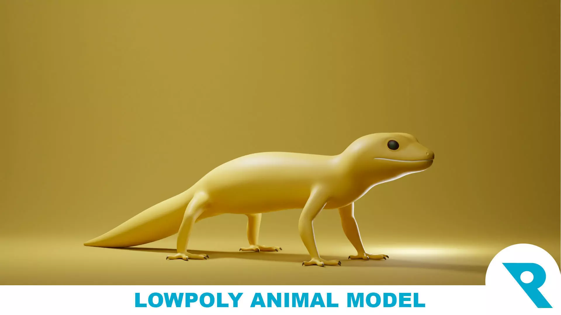 Gecko Base Mesh Low-poly 3D model_0